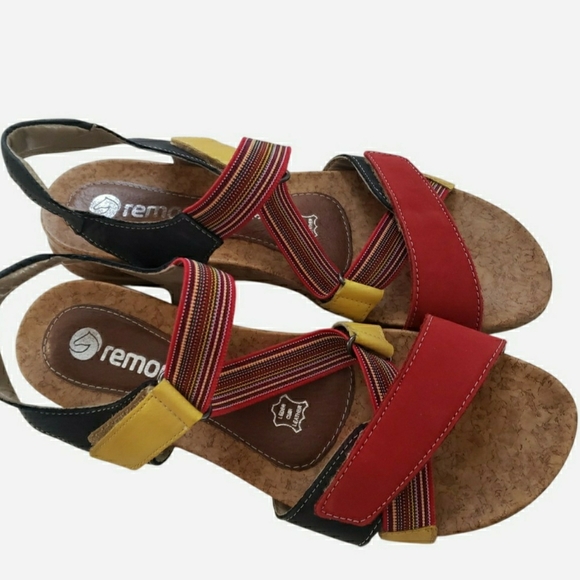Remonte Colorful Strappy Sandals Size 39 Adjustable Strap Comfort - Picture 5 of 12